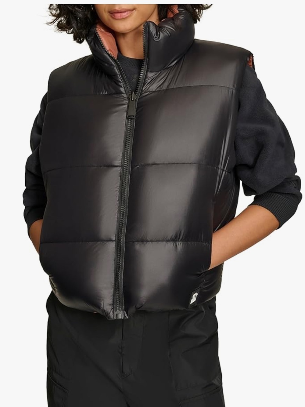 Starter Brand  Pattern Reversible Black Vest L